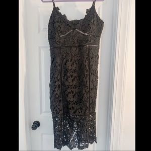 BooHoo black lace dress: 12
